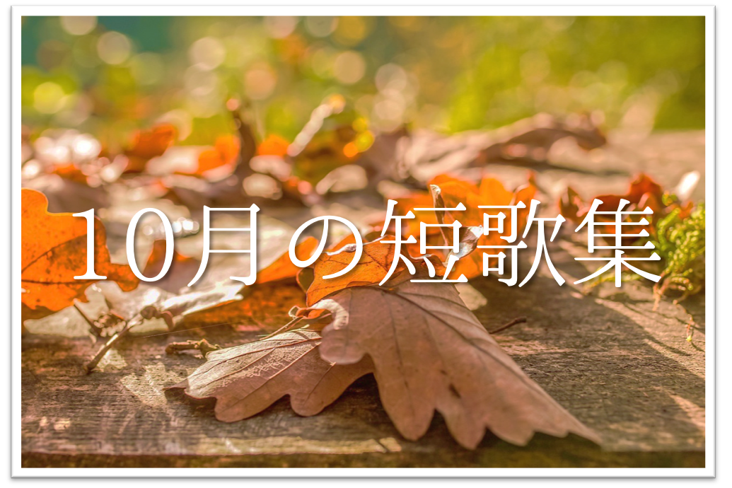 10月の短歌 和歌 集 選 秋を感じる 知っておきたい